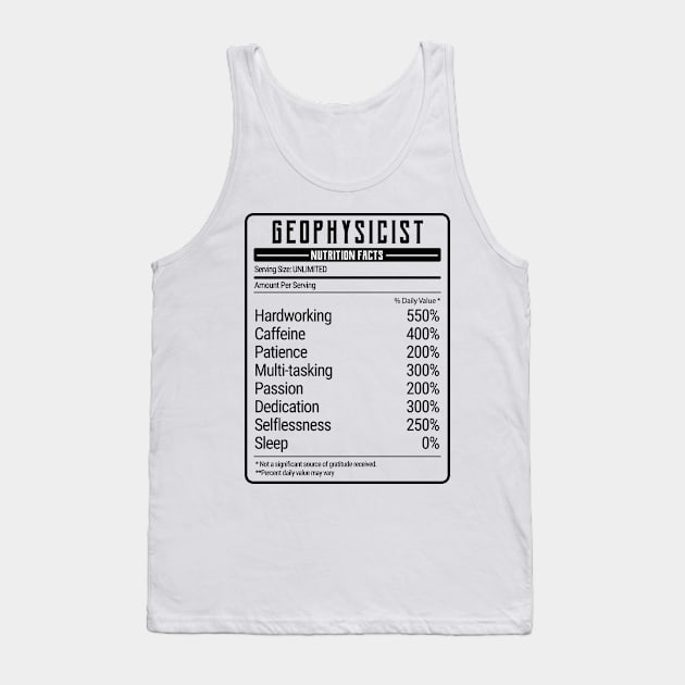 geophysicist nutrition value Tank Top by IndigoPine